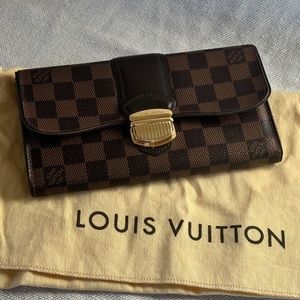Louis Vuitton Damier Ebene Canvas Sistina Wallet